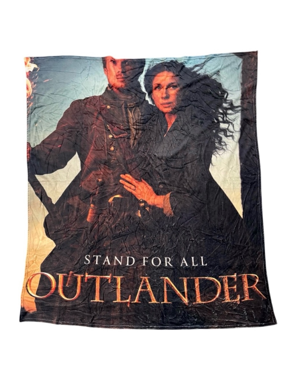 Outlander Branded Throw Blanket in Black and Cream
